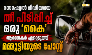 സോഷ്യൽ മീഡിയയെ തീ പിടിപ്പിച്ച് ഒരു ‘കൈ’; ആരാധകർ ഏറ്റെടുത്ത് മമ്മൂട്ടിയുടെ പോസ്റ്റ്